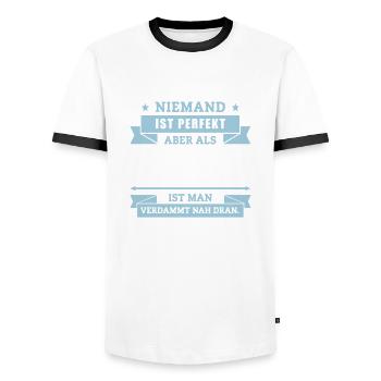 Funshirt Maler - Männer Kontrast-T-Shirt - Weiß/Schwarz - Vorne - AI Model Female 172 light (172cm) & AI Model Male 178 dark (178cm)