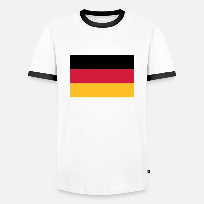 Germany flag - Men's Ringer Shirt - white/black