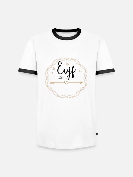 EVJF de - T-shirt contrasté Homme - blanc/noir