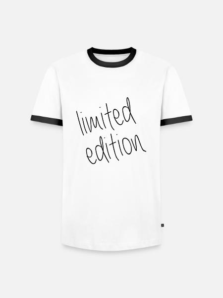Limited Edition - Männer Kontrast-T-Shirt - Weiß/Schwarz