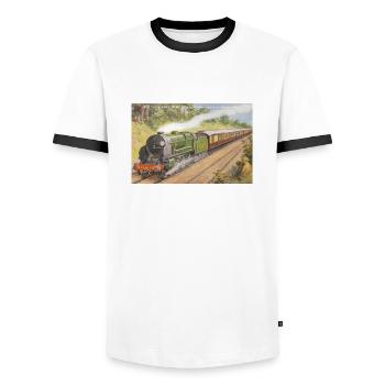 Bournemouth Belle - Männer Kontrast-T-Shirt - Weiß/Schwarz - Vorne - AI Model Female 172 light (172cm) & AI Model Male 178 dark (178cm)