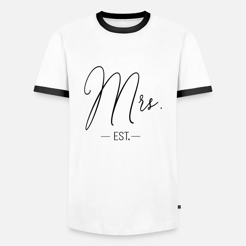 mrs_est - Men's Ringer Shirt - white/black