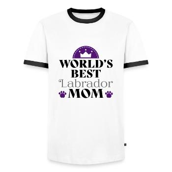 Labrador - Men's Ringer Shirt - white/black - Front - AI Model Female 172 light (172cm) & AI Model Male 178 dark (178cm)