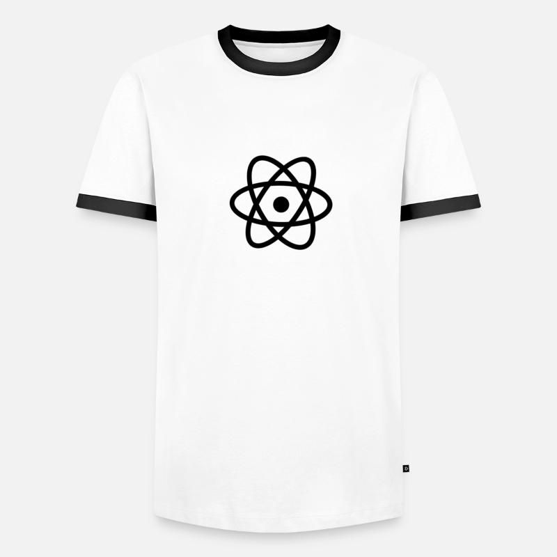 Physics Atom - Men's Ringer Shirt - white/black
