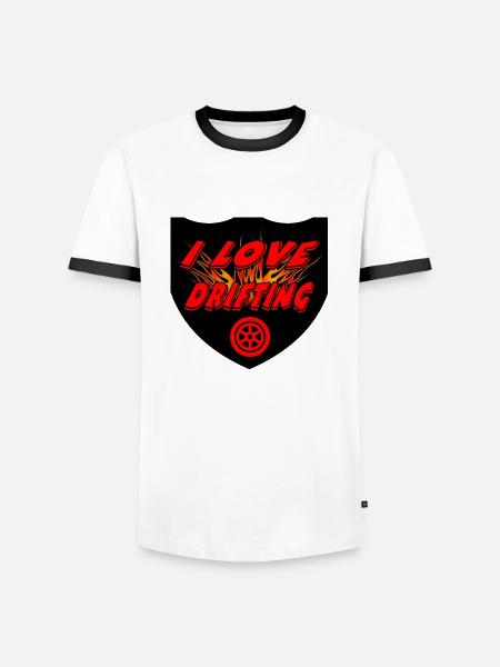Auto - Männer Kontrast-T-Shirt - Weiß/Schwarz