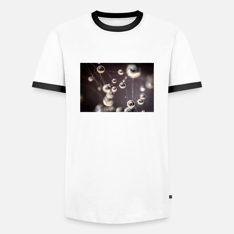 Droplets - Men's Ringer Shirt - white/black