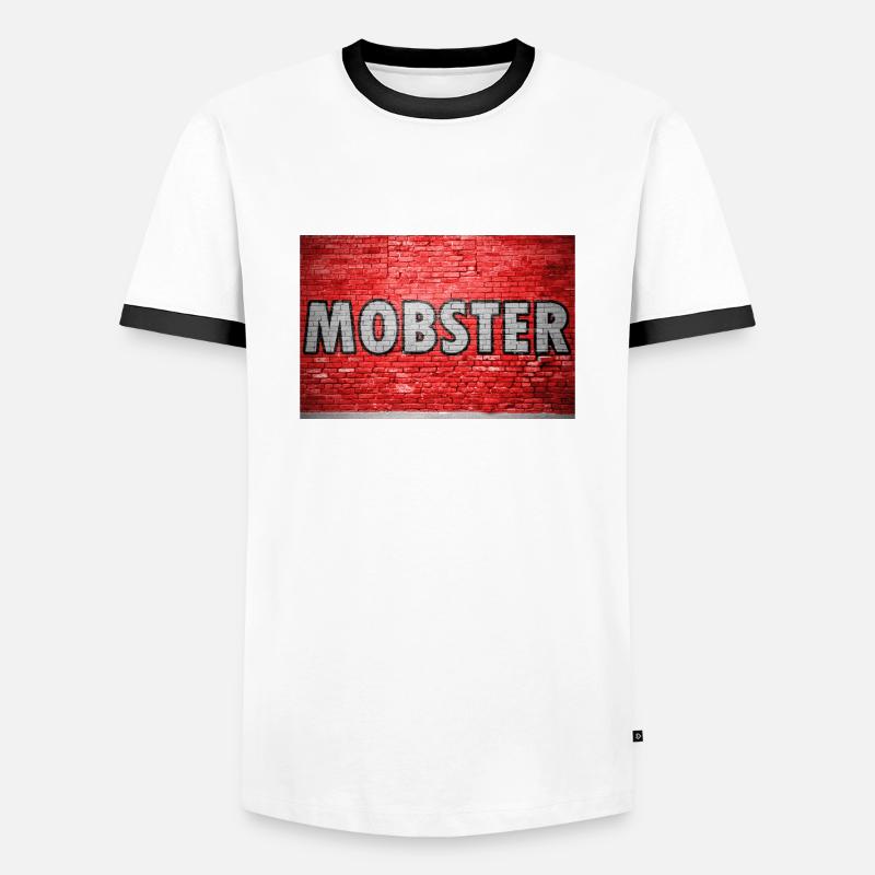 Mobster Graffiti - Men's Ringer Shirt - white/black