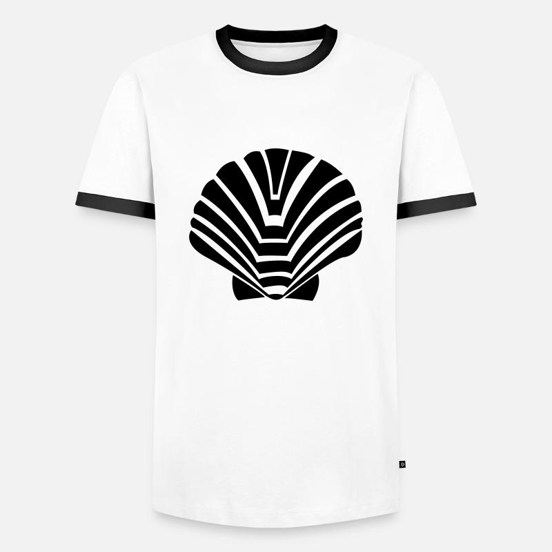 Heiliger Jacques - Männer Kontrast-T-Shirt - Weiß/Schwarz