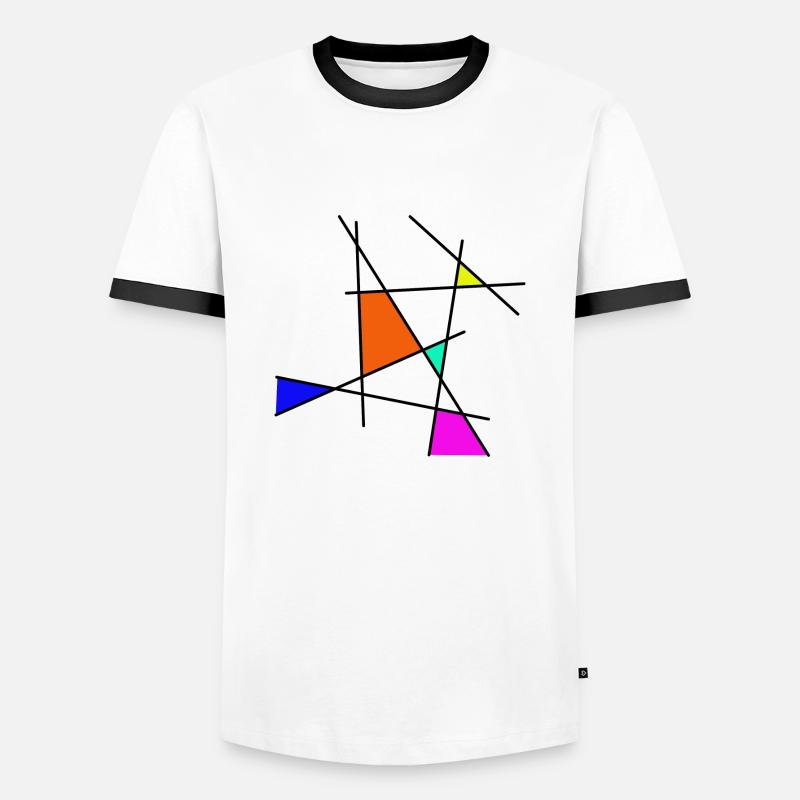 farbhalma 1 - Männer Kontrast-T-Shirt - Weiß/Schwarz