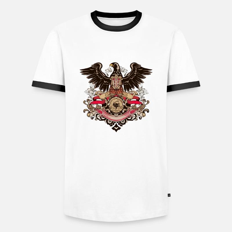 German Eagle - Men's Ringer Shirt - white/black