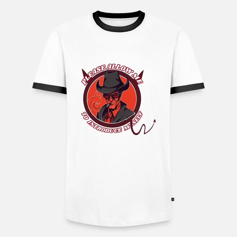 Please Allowe me 1 - Männer Kontrast-T-Shirt - Weiß/Schwarz