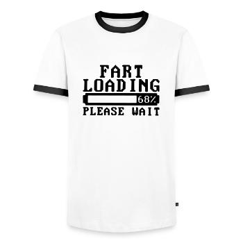 Chargement rapide - T-shirt contrasté Homme - blanc/noir - Devant - AI Model Female 172 light (172cm) & AI Model Male 178 dark (178cm)