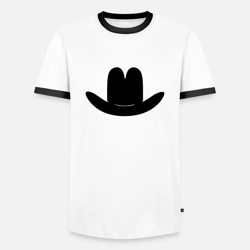 hat - Men's Ringer Shirt - white/black