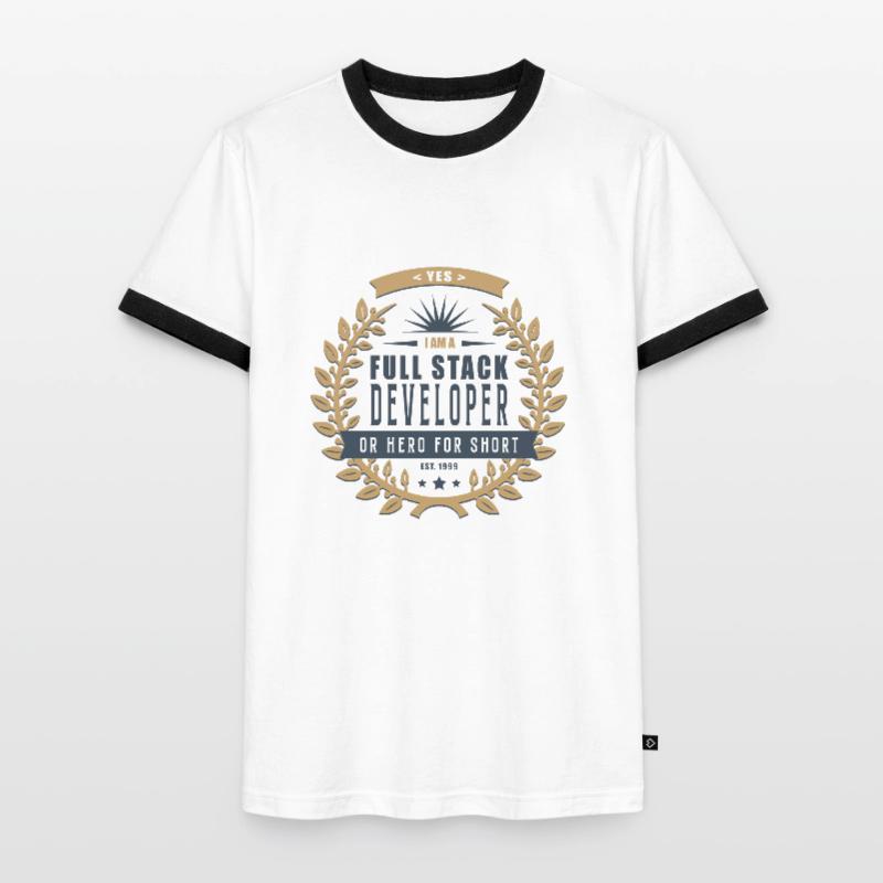 Full Stack Developer dunkel Männer Kontrast-T-Shirt