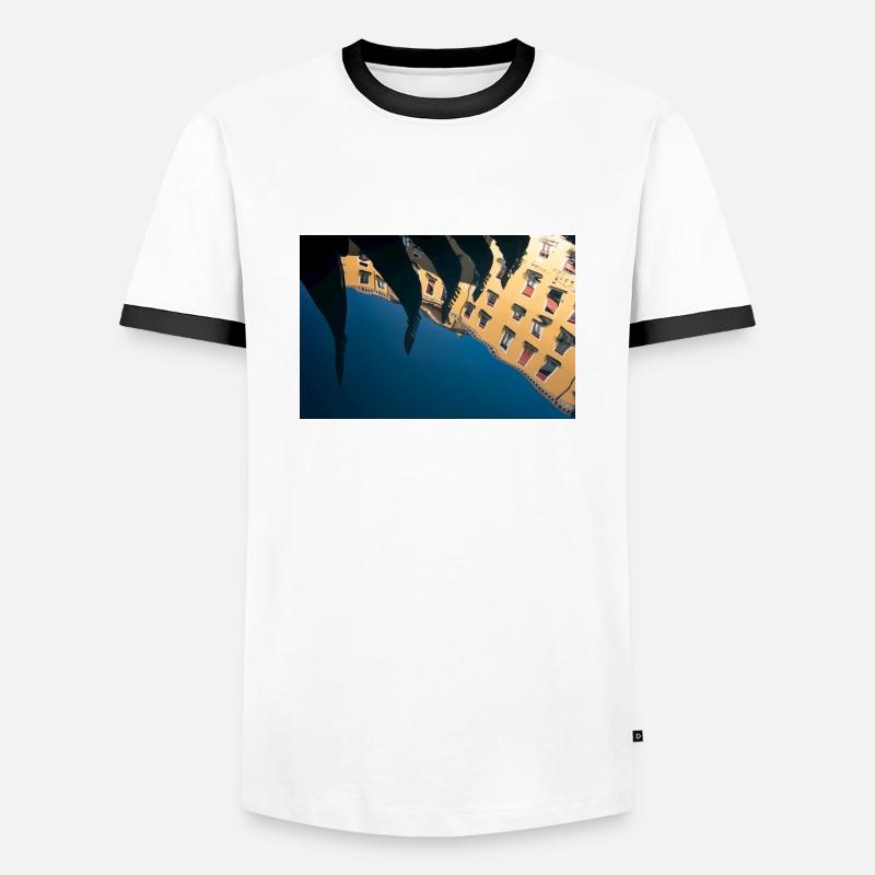 Gondolas in Venice - Men's Ringer Shirt - white/black
