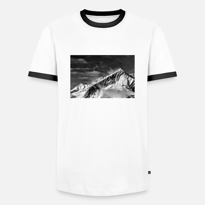 Alpspitze - Men's Ringer Shirt - white/black