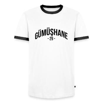 Gümüshane 29 Türkei Turkiye Geschenk Urlaub TR - Männer Kontrast-T-Shirt - Weiß/Schwarz - Vorne - AI Model Female 172 light (172cm) & AI Model Male 178 dark (178cm)