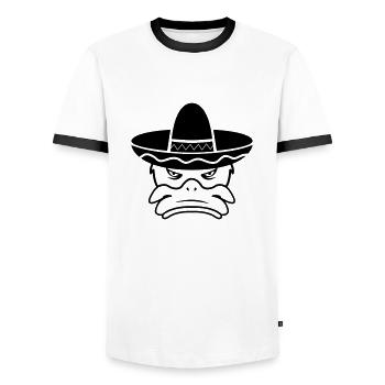 mexico duck 01 - Männer Kontrast-T-Shirt - Weiß/Schwarz - Vorne - AI Model Female 172 light (172cm) & AI Model Male 178 dark (178cm)