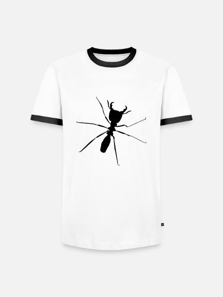 Fourmi four - T-shirt contrasté Homme - blanc/noir