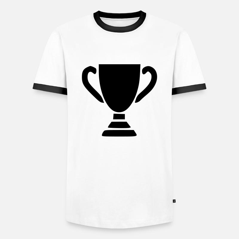 Trophäe - Männer Kontrast-T-Shirt - Weiß/Schwarz