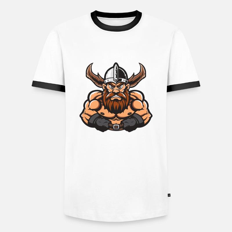 Viking Comic - Men's Ringer Shirt - white/black