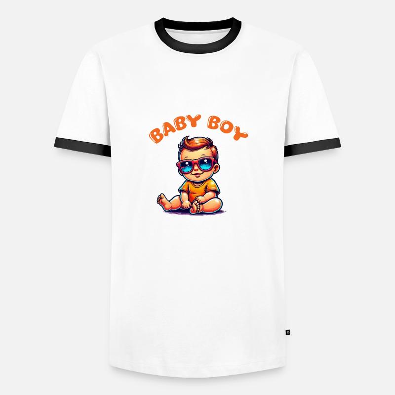 Baby Comic - Men's Ringer Shirt - white/black