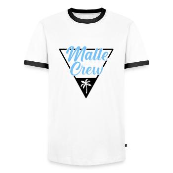 Malle Crew Mallorca - T-shirt contrasté Homme - blanc/noir - Devant - AI Model Female 172 light (172cm) & AI Model Male 178 dark (178cm)