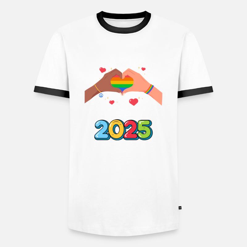 Pride Month - Männer Kontrast-T-Shirt - Weiß/Schwarz
