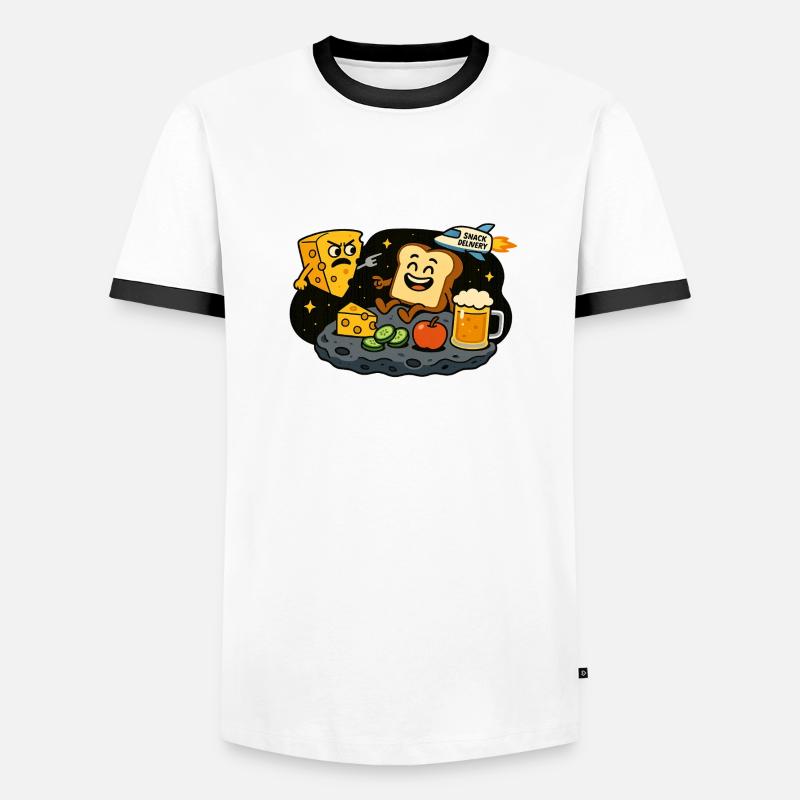 Collation dans l’espace - T-shirt contrasté Homme - blanc/noir