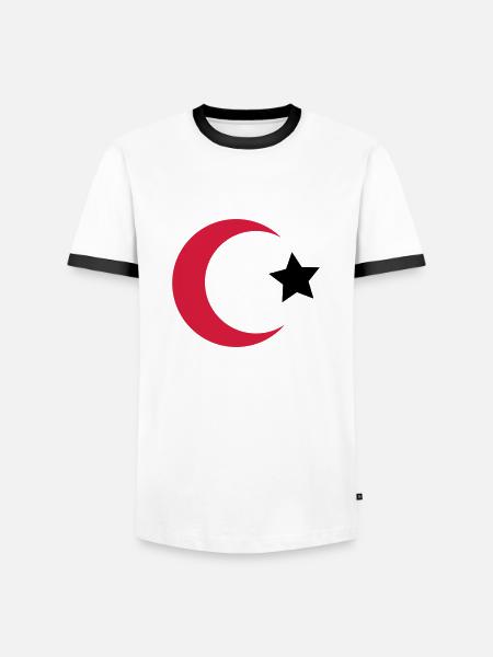 türkei - Männer Kontrast-T-Shirt - Weiß/Schwarz