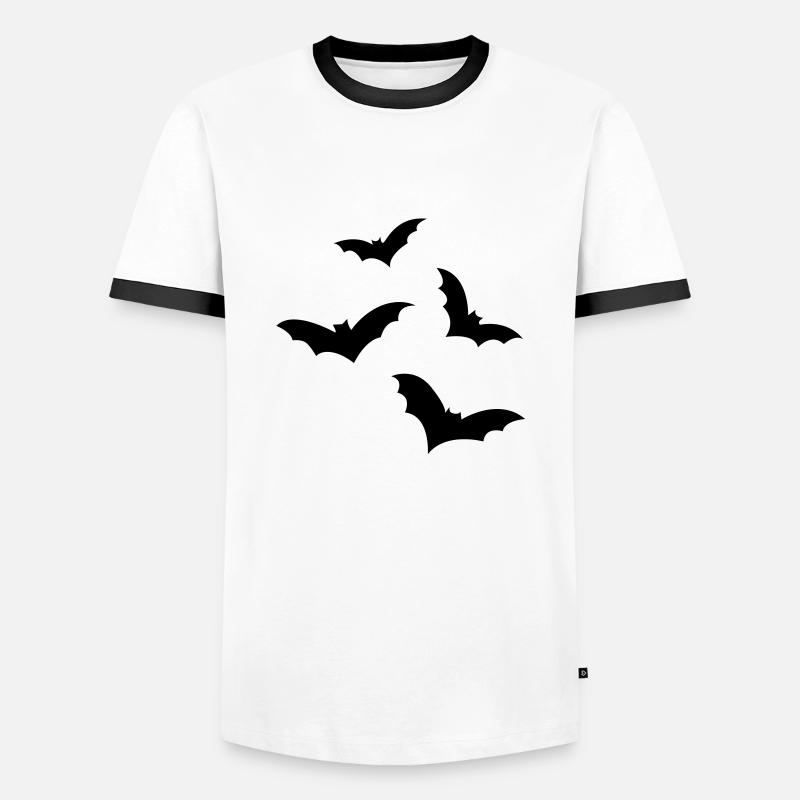 bats - Men's Ringer Shirt - white/black