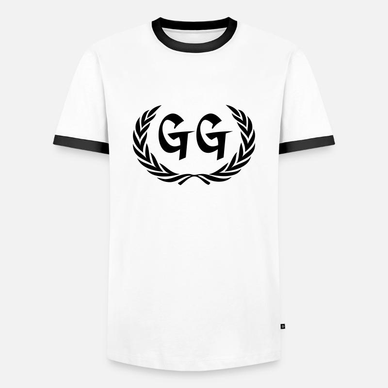 gg - Men's Ringer Shirt - white/black