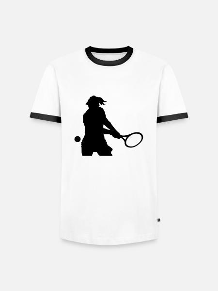 Tennis - Men's Ringer Shirt - white/black