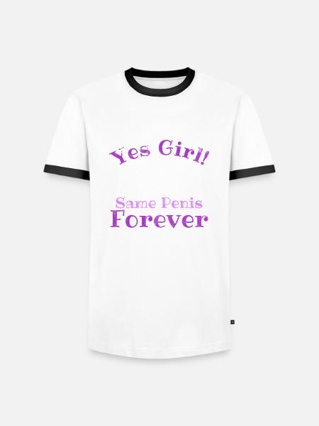 Junggesellinnenabschied Braut Penis Geschenk JGA - Männer Kontrast-T-Shirt - Weiß/Schwarz