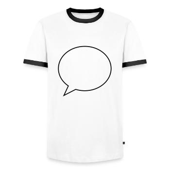 bubble - Men's Ringer Shirt - white/black - Front - AI Model Female 172 light (172cm) & AI Model Male 178 dark (178cm)