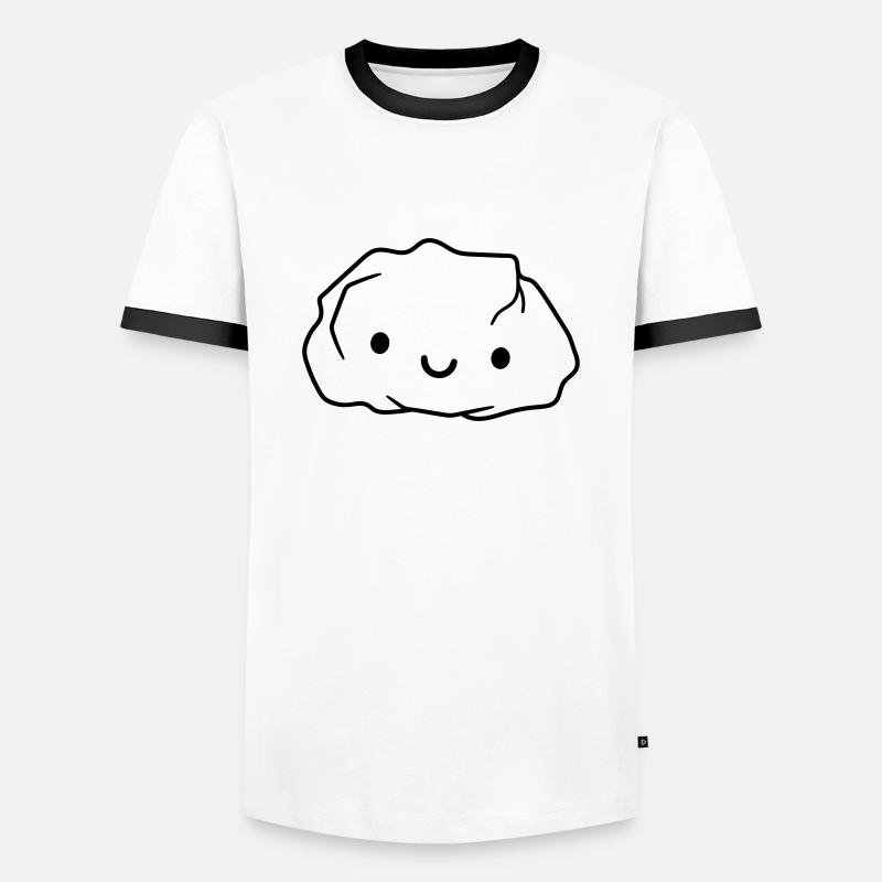 pebble rocks - Men's Ringer Shirt - white/black