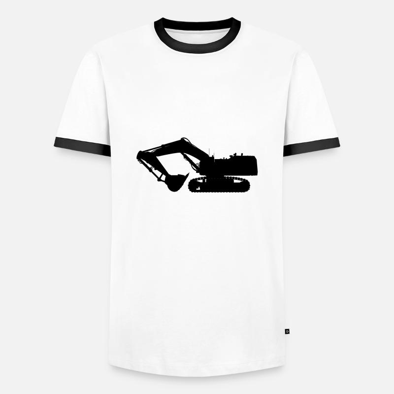 Hydraulikbagger, Raupenbagger 6015B Bagger - Männer Kontrast-T-Shirt - Weiß/Schwarz