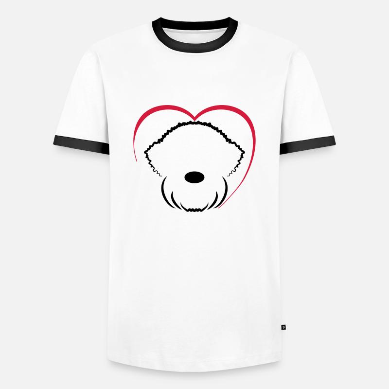 LR1 3 - Men's Ringer Shirt - white/black