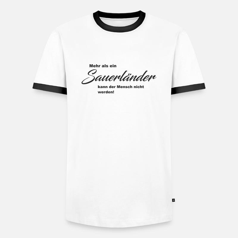 Mehr als ein Sauerländer - Männer Kontrast-T-Shirt - Weiß/Schwarz