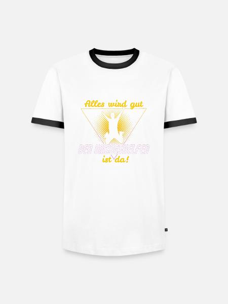 umzugshelfer - Männer Kontrast-T-Shirt - Weiß/Schwarz