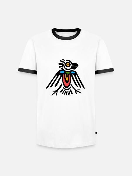 Maya Kultur, Lateinamerika - Männer Kontrast-T-Shirt - Weiß/Schwarz