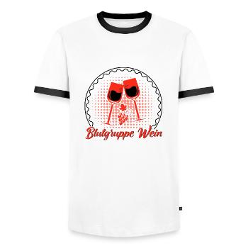 Wein Weinliebhaber Weintrinker Weinfest Geschenk - Männer Kontrast-T-Shirt - Weiß/Schwarz - Vorne - AI Model Female 172 light (172cm) & AI Model Male 178 dark (178cm)