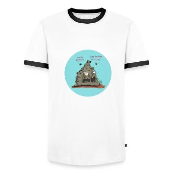 Leckeres Essen - Männer Kontrast-T-Shirt - Weiß/Schwarz - Vorne - AI Model Female 172 light (172cm) & AI Model Male 178 dark (178cm)