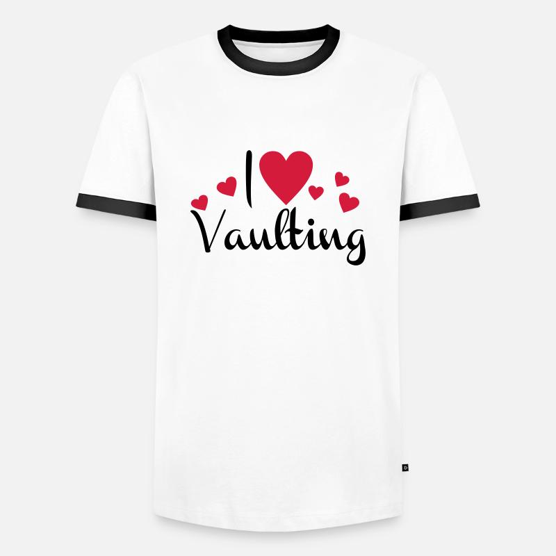 vaulting - Men's Ringer Shirt - white/black