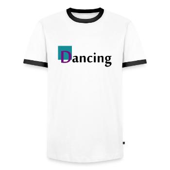 Dancing Dance Music - Men's Ringer Shirt - white/black - Front - AI Model Female 172 light (172cm) & AI Model Male 178 dark (178cm)