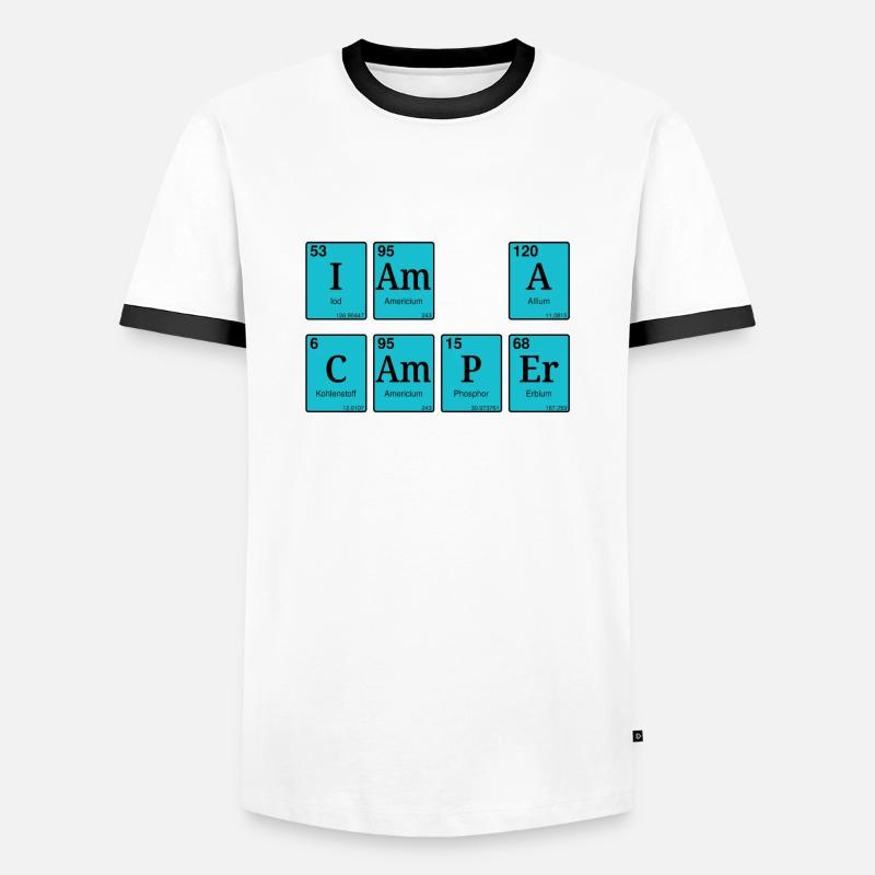 I am a camper - Men's Ringer Shirt - white/black