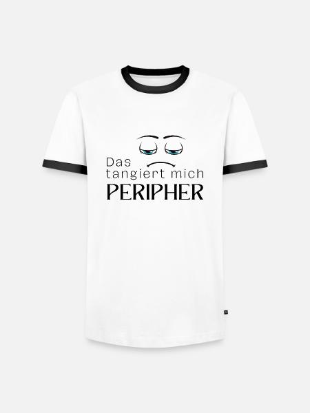 Das tangiert mich peripher - Männer Kontrast-T-Shirt - Weiß/Schwarz