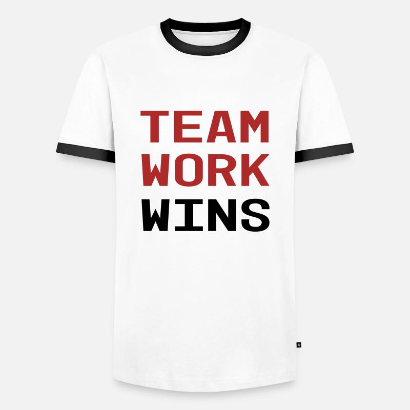 Teamwork - Men's Ringer Shirt - white/black
