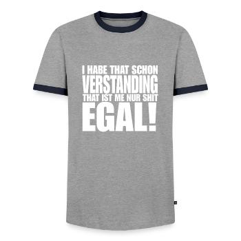 Egal - Männer Kontrast-T-Shirt - Grau/Navy  - Vorne - AI Model Female 172 light (172cm) & AI Model Male 178 light (178cm)