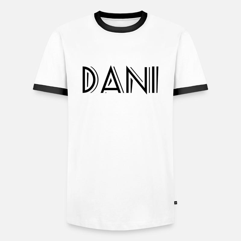 Dani - Männer Kontrast-T-Shirt - Weiß/Schwarz